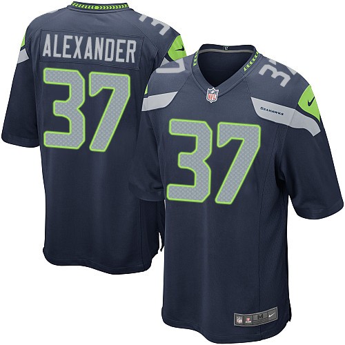 Youth Limited Shaun Alexander Nike Jersey Navy Blue Home - #37 NFL Seattle Seahawks